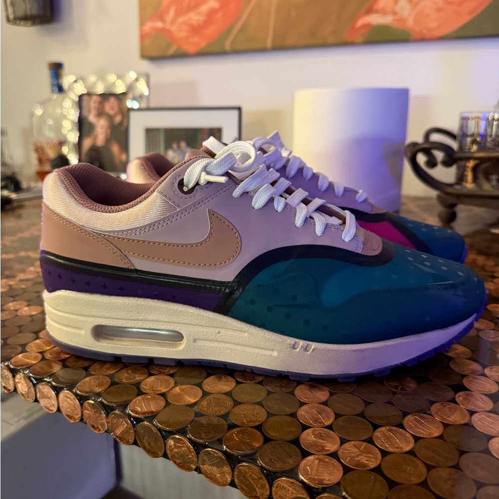 Nike Air Max with Teal and Purple Accents